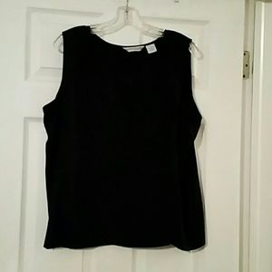 Investments sz 16 black dress tank 100% polyester